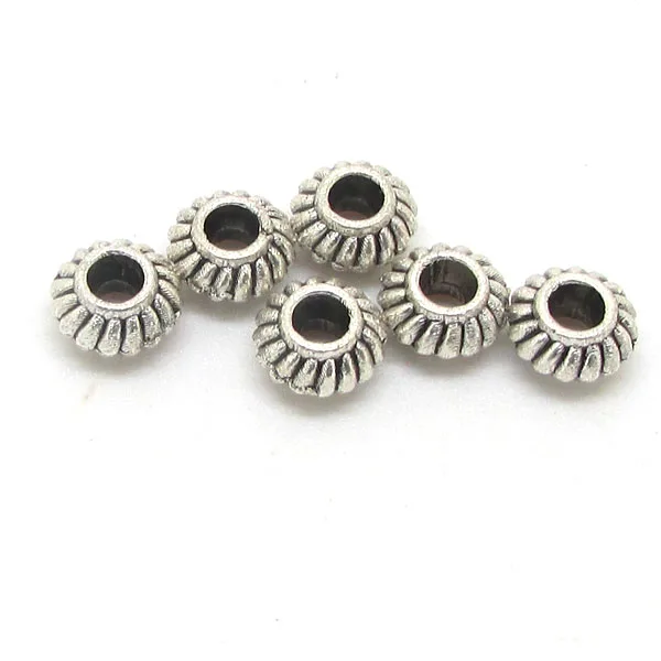 

JS0971 500pcs/bag Hot sale bracelet jewelry making supplies,antique silver lantern spacer beads,metal rondelle beads