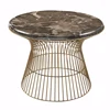 Good quality round restaurant tables marble top round light emperador marble bed side table for furniture living room