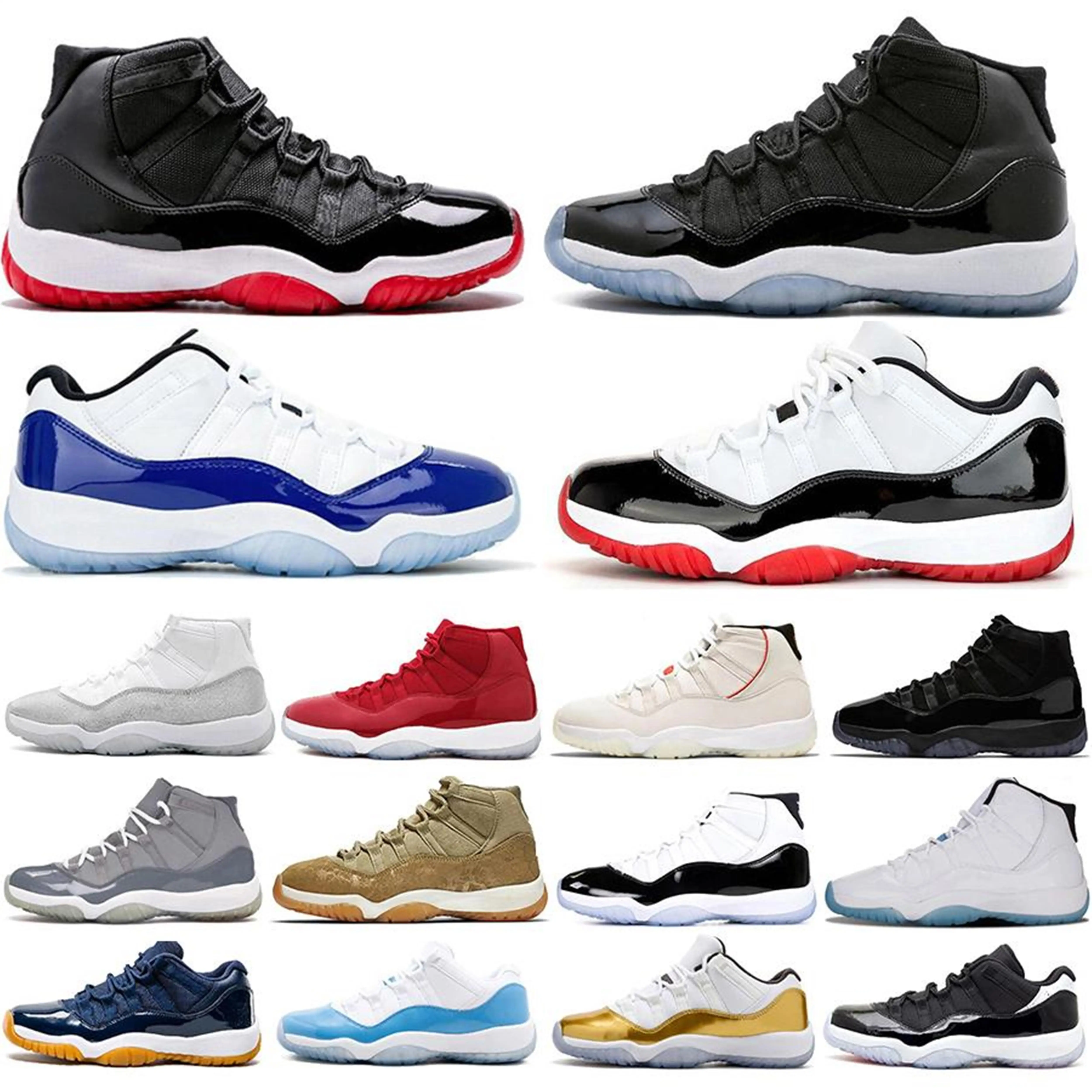 

Mens basketball shoes 11 retro Jubilee 25th Anniversary Bred Concord 12 retro Reverse Flu Game Dark women sneakers 11 retro, 25 colors