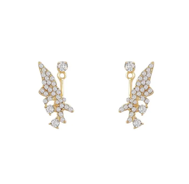 

Korean personality fashion zircon butterfly earrings creative design earrings trendy luxury earrings jewelry