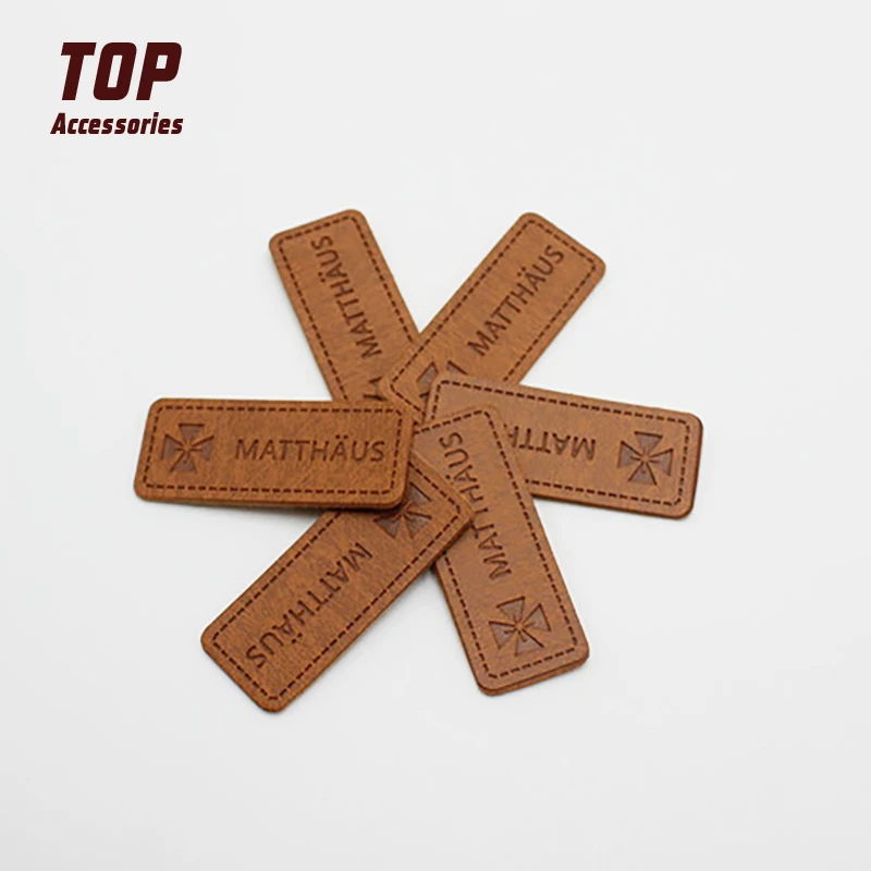 

Cheap Leather Apparel Patch Label for Hat