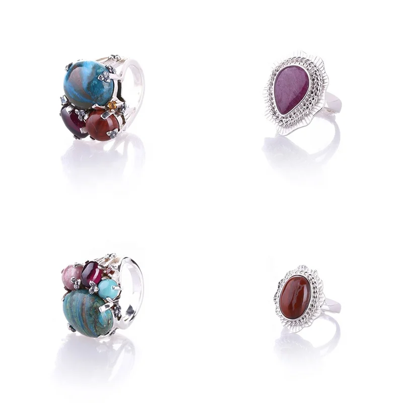 

Gemstone Ring - 925 Sterling Silver Ring, Natural