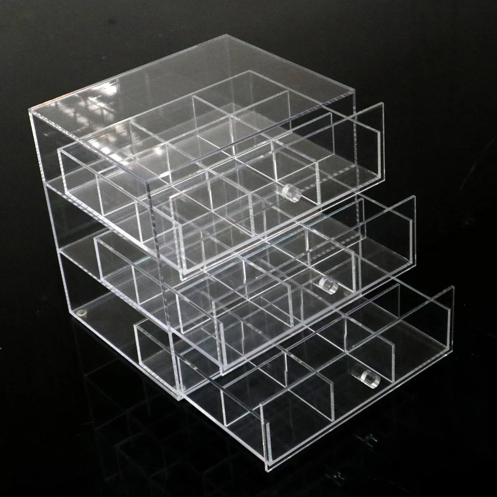 

OEM clear acrylic storage box with drawer lucite tea bag organizer