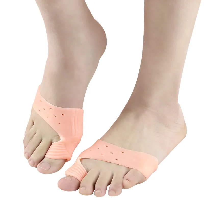 

new wholesale pedicure hallux valgus silicone gel soft big toe spreader toe divider for foot pain relief, White, nude