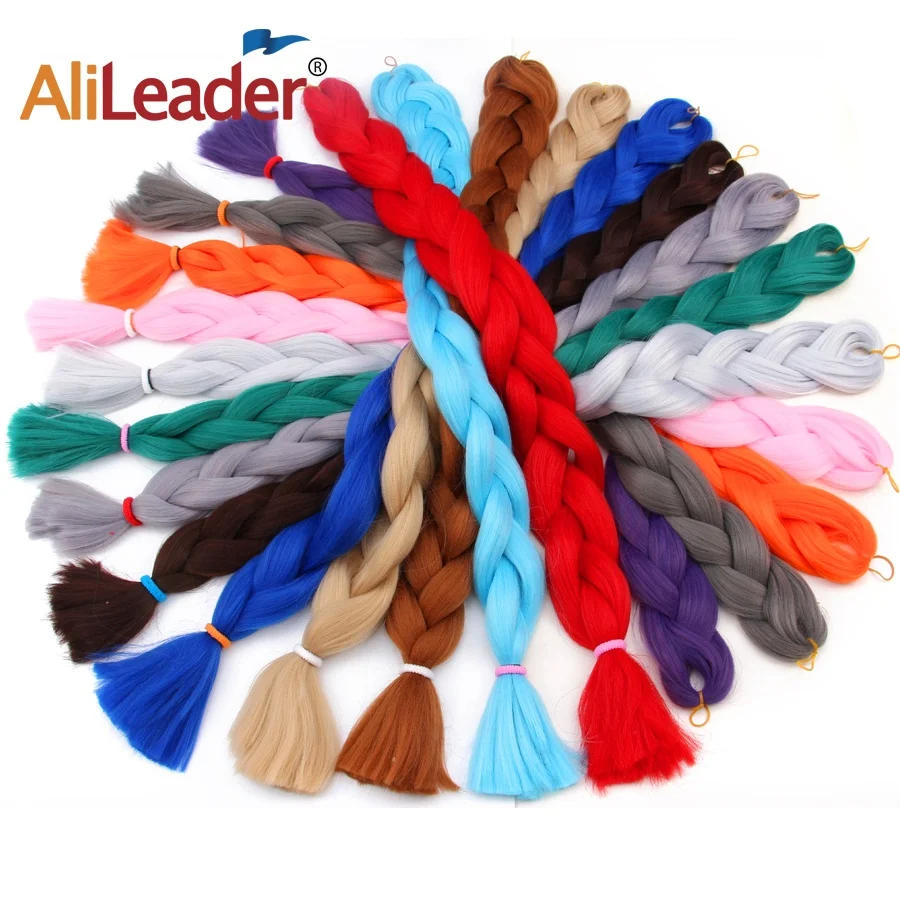 

AliLeader 20 Pure Colors 82" High Quality Braiding Hair Extensions Synthetic Hair Xpression Braids Twist Crochet Jumbo Hair