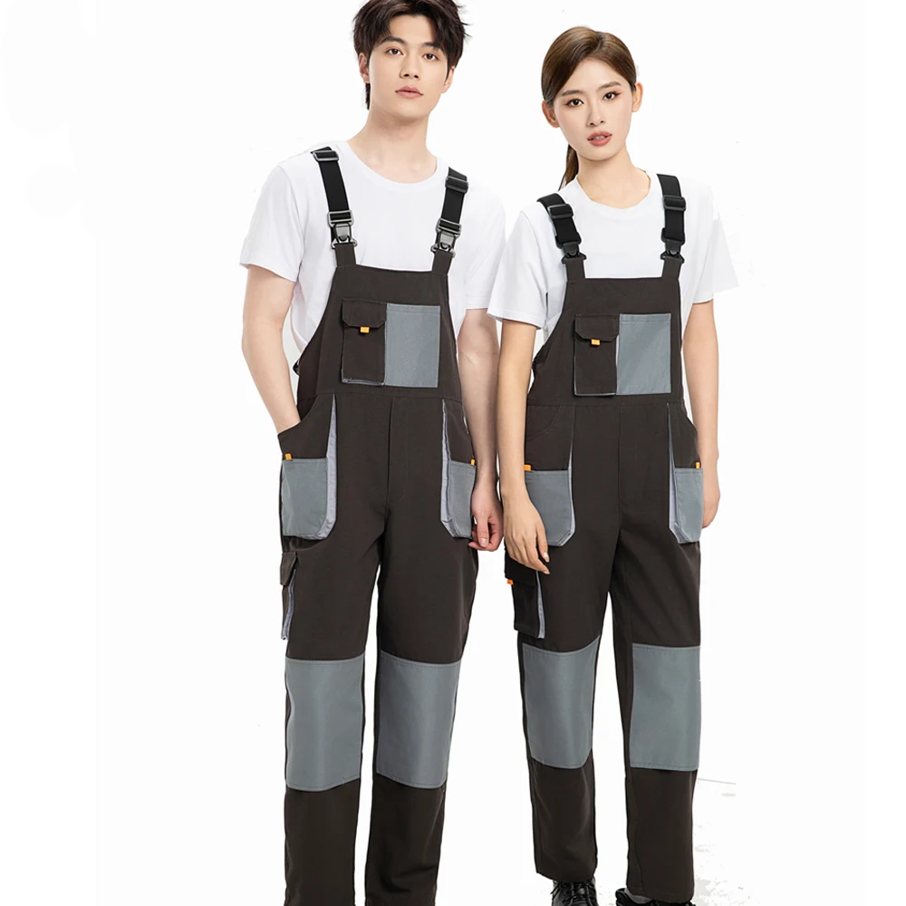 Custom Work Bib Pants Workwear Overalls for Men Wear Resistant Coverall Pants Polyester