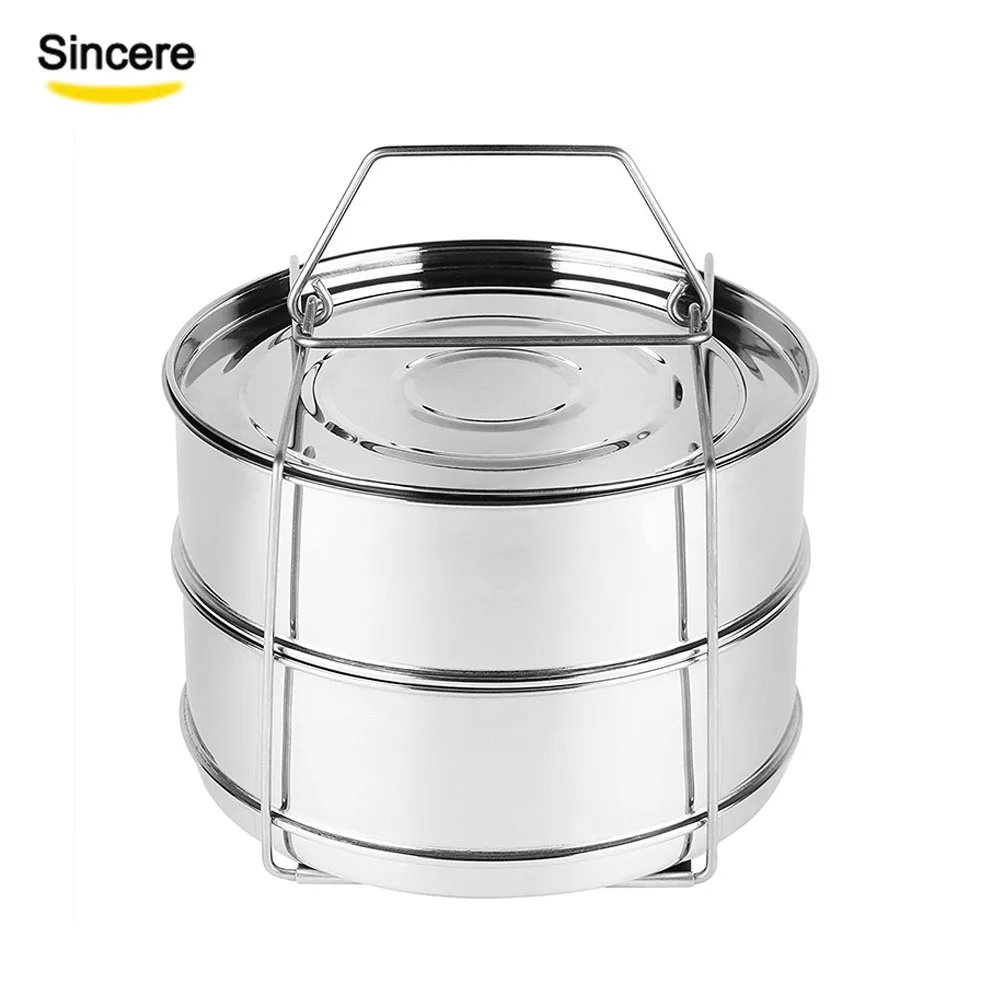 

Instan Pot Stainless Steel Insert Pans Food Steamer for Pressure Cooker