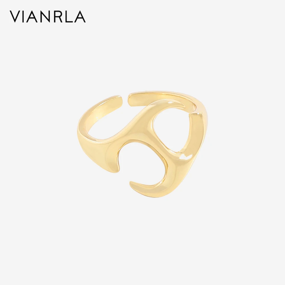 

VIANRLA 925 Sterling Silver Irregular Shaped Open Ring Personalized Unique Design Adjustable Ring Women Jewelry Drop Shipping