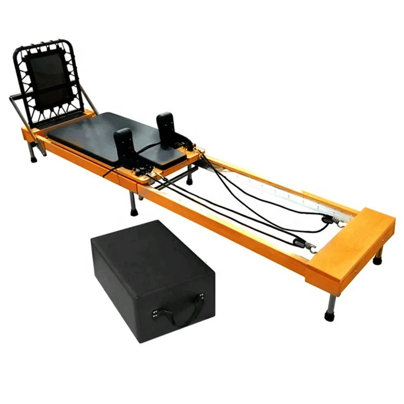 

2020 Wholesale price reformer wood pilates equipment foldable pilates reformer, Wood color