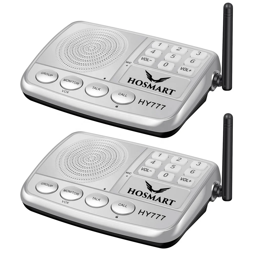 

Hosmart 1/2 Mile Wireless 7-Channel Digital FM Wireless Intercom-2 silver