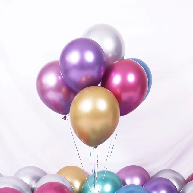 
12inch New Glossy Metal Pearl Latex Balloons Thick Chrome Metallic Colors Inflatable Air Balls Globos Birthday Party Decor 