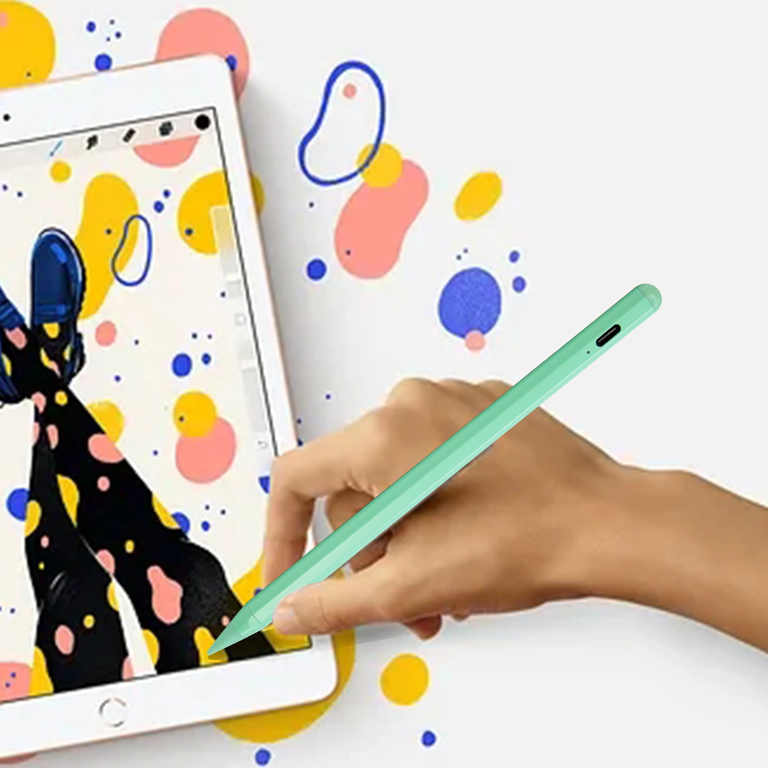 

Stylus with Magnetic design, active rechargeable pen with palm rejection for 2018 and above Apple iPad, Customizable