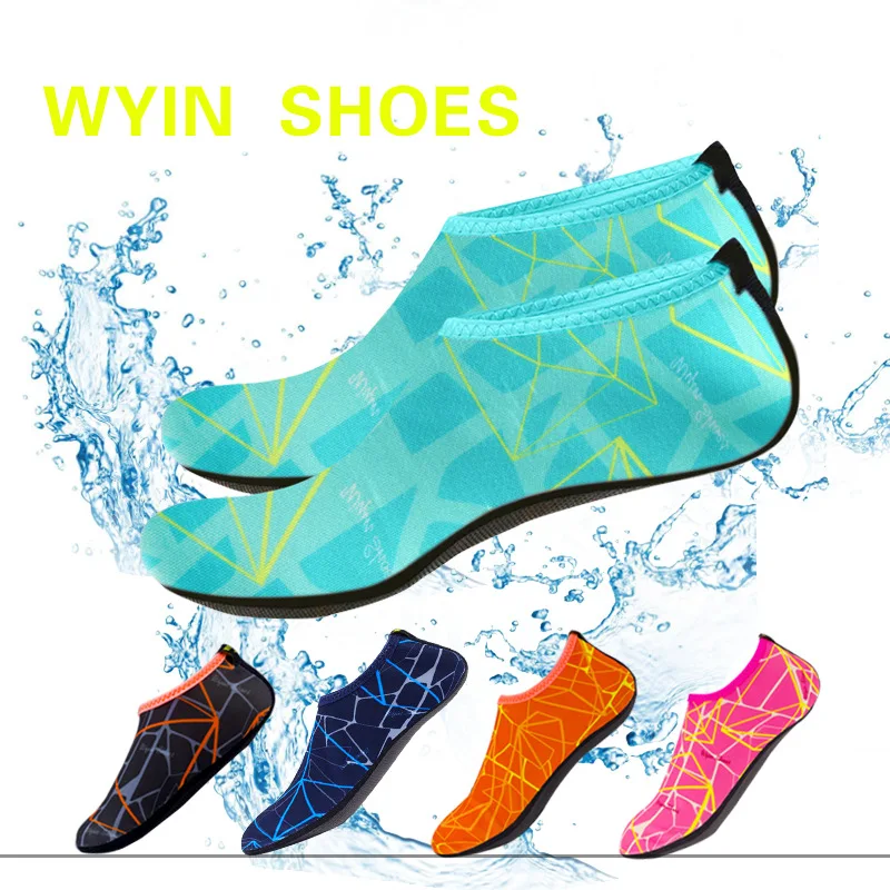 

Non-slip Unisex Barefoot Water Sports Skin Diving Socks Shoes for Seaside Swimming Pool, Teal/black/orange/pink/navy blue