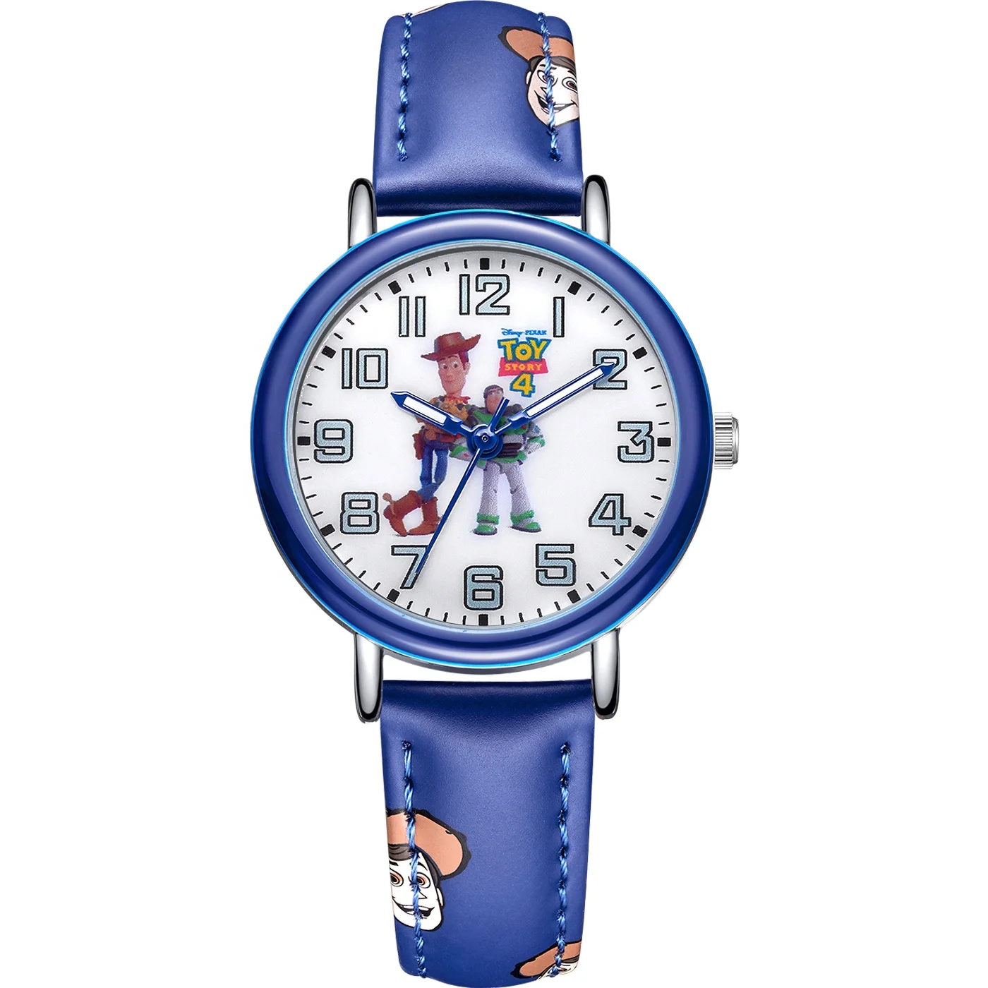 

ToyStory 4 PU Leather Band Cowboy Woody Children Watch Cartoon