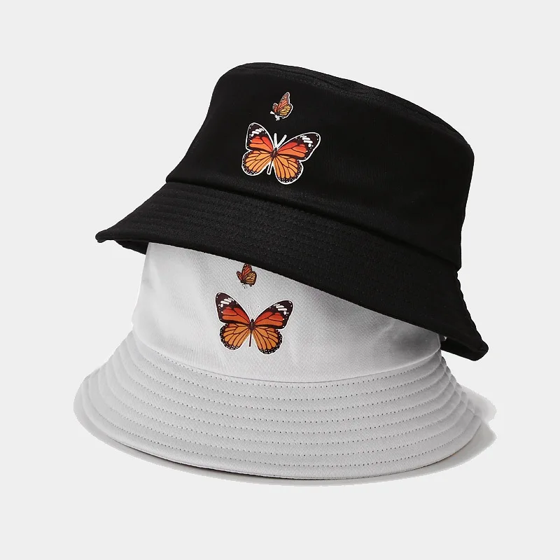 

Free shipping chapeau bob hat sombreros cubo hoeden hemp fisherman butterfly bucket-hats burrberry beige essential bucket hat, Many
