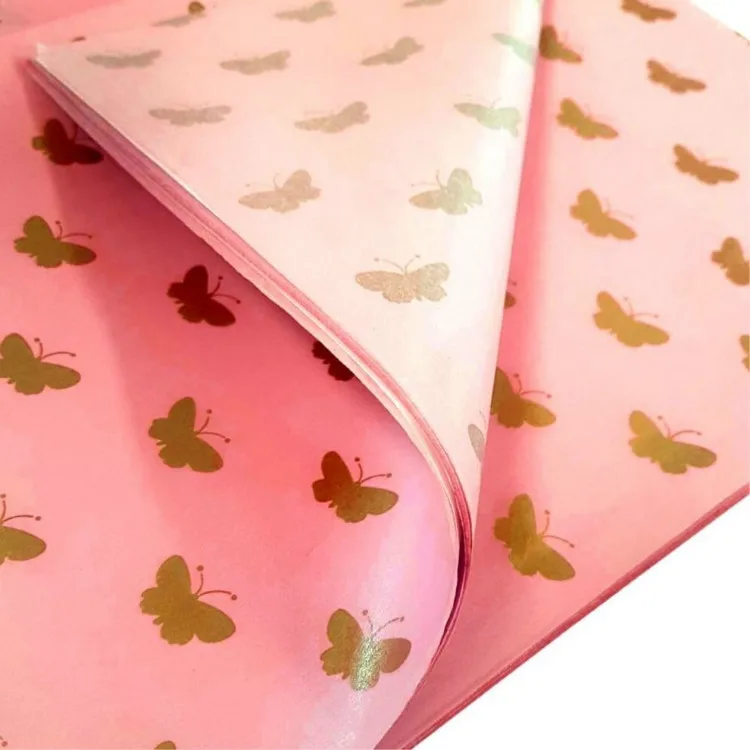 Custom Brand Name Printed Wrapping Tissue Paper For Clothing Packaging