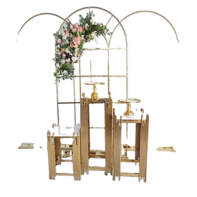 

Free shipping)Decorative Silver Gold Wedding Rectangle Cylinder Pedestal Plinths Display Stand 2433, Gold/sliver mental