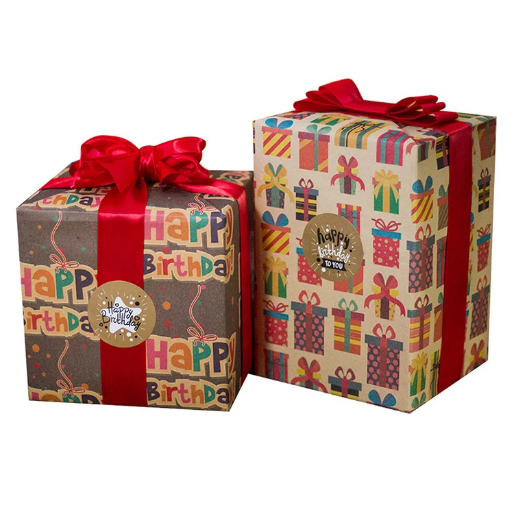 

Gift Wrapping Paper Europe And America Party Birthday Thickening 100g Custom Wrapping Paper Gift Packing