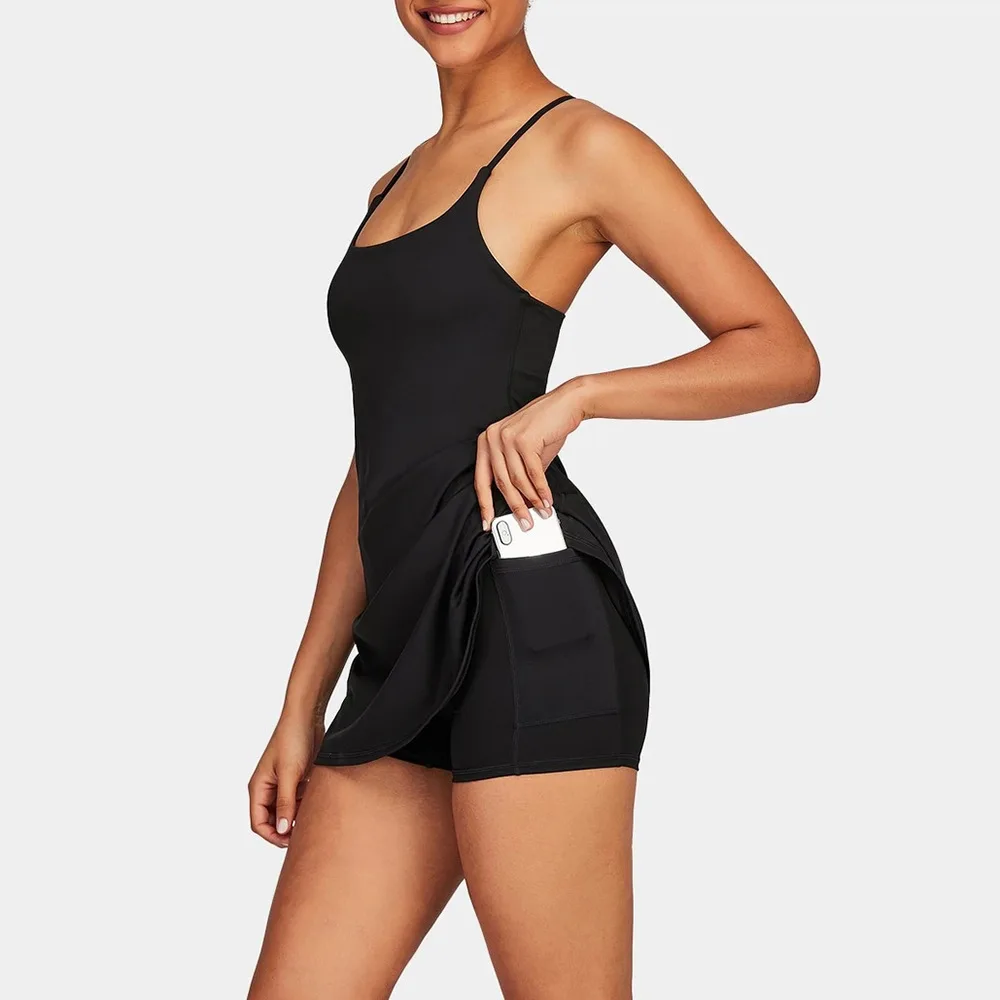 

High Quality Spaghetti Strap Tail Tall Teen Tennis Dress For Girls Kids