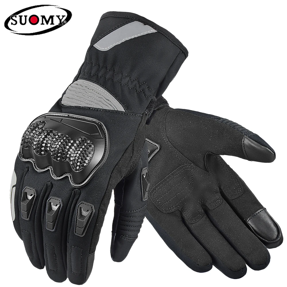 

SUOMY Motorcycle Gloves Winter Warm Moto Gloves Motorbike Guantes Touch Screen Gant Moto Riding Gloves 100% Waterproof Windproof