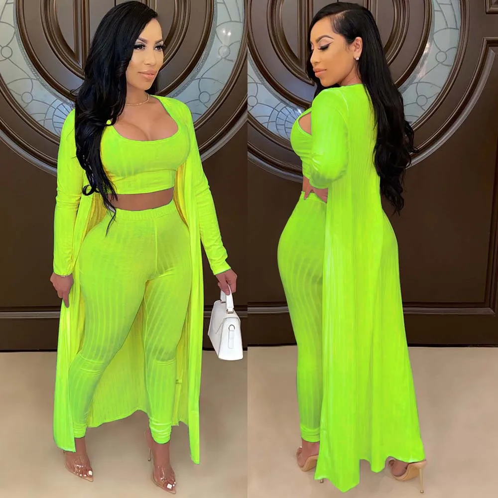 

Three pieces set dress women lounge wear sets 3 piece suit designs vogue new style Vest pencil pants long sleeve outer wear, Picture