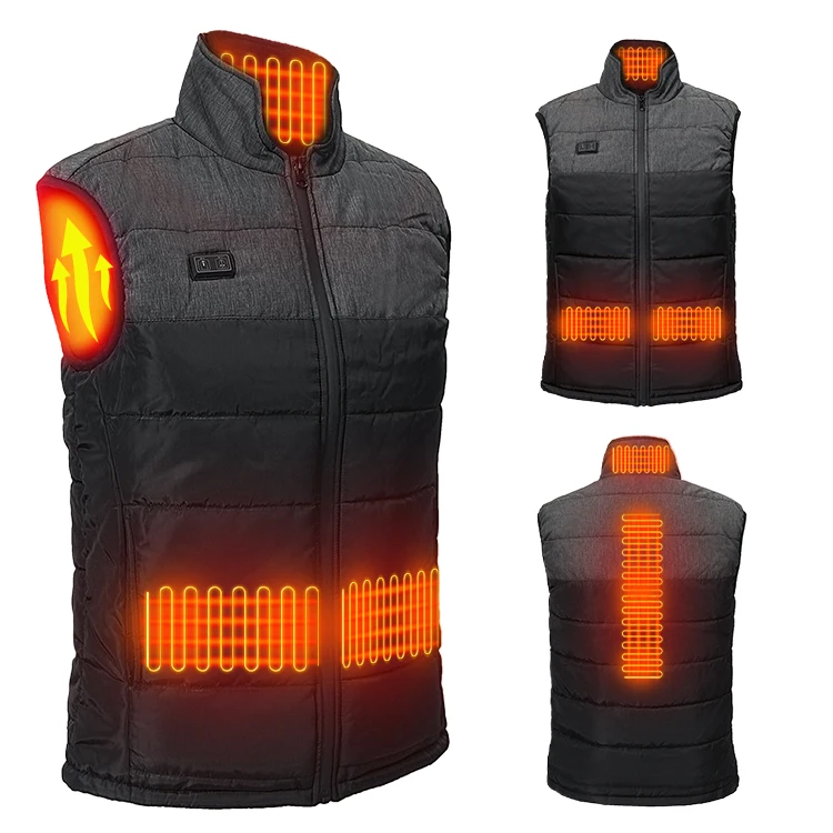 

Unisex Amazon hot selling USB heating vest carbon fiber far infrared heated vest