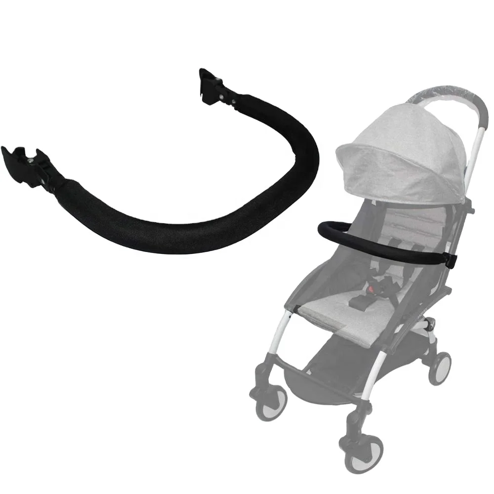 

instock Bar Armrest Handle Crossbar for Babyzen YOYO YOYA VOVO Baby Stroller Oxford Cloth And PU leather eva, Black