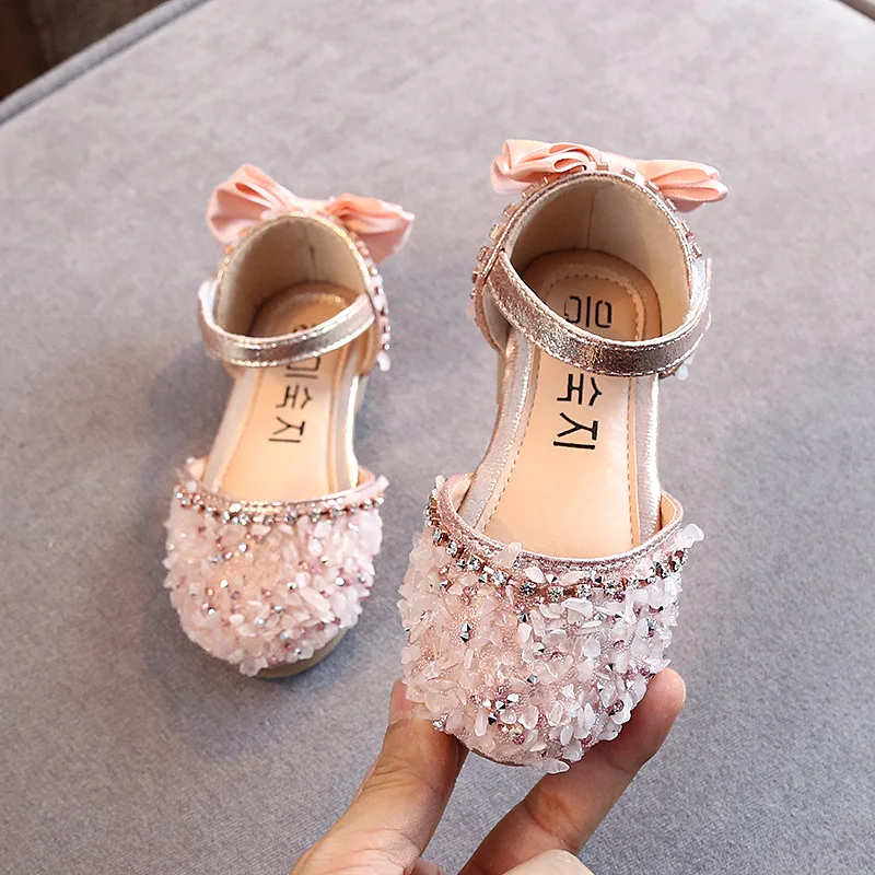 

Popular Professional Kids Shoes Sequins Sparkles Silver Gold Ladies Cheap Belly Shoes For Girls, Picture shows