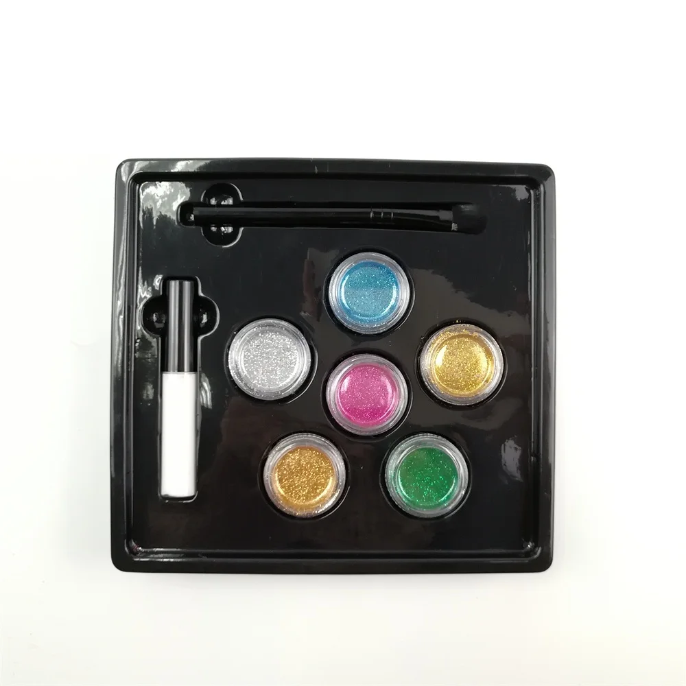 
Temporary Glitter Tattoo Kits with Vivid Colors Glitter Powder 