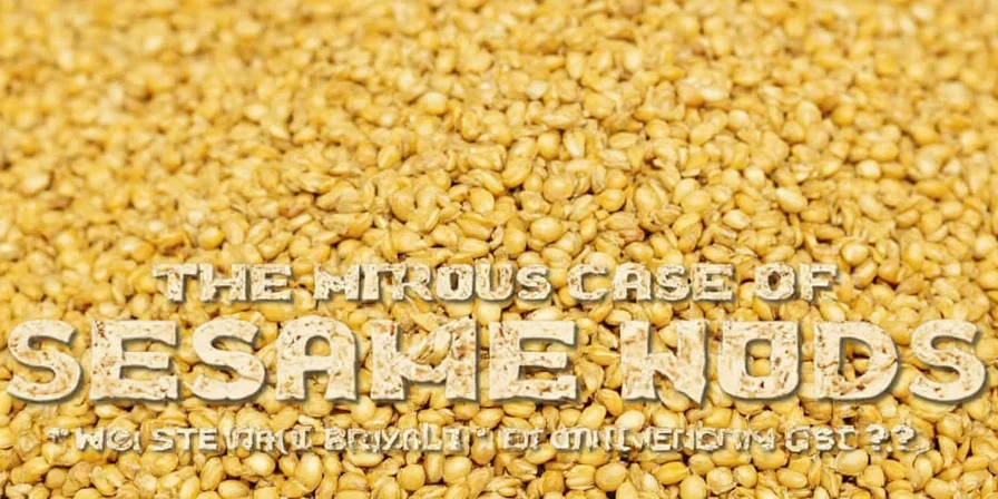 Sesame seeds in a wooden bowl