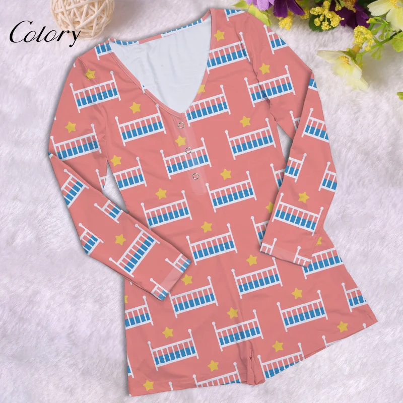 

Colory Plus Size Made Custom Girl Pajamas, Picture shows