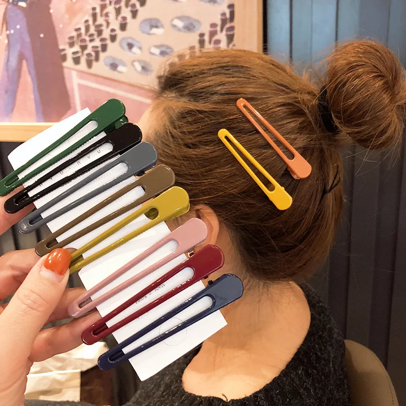 

OUYE Wholesale fashion morandi women hair clips set accessories korean hairpin for women hair pins acrylic hair clips girls sets, Colorful