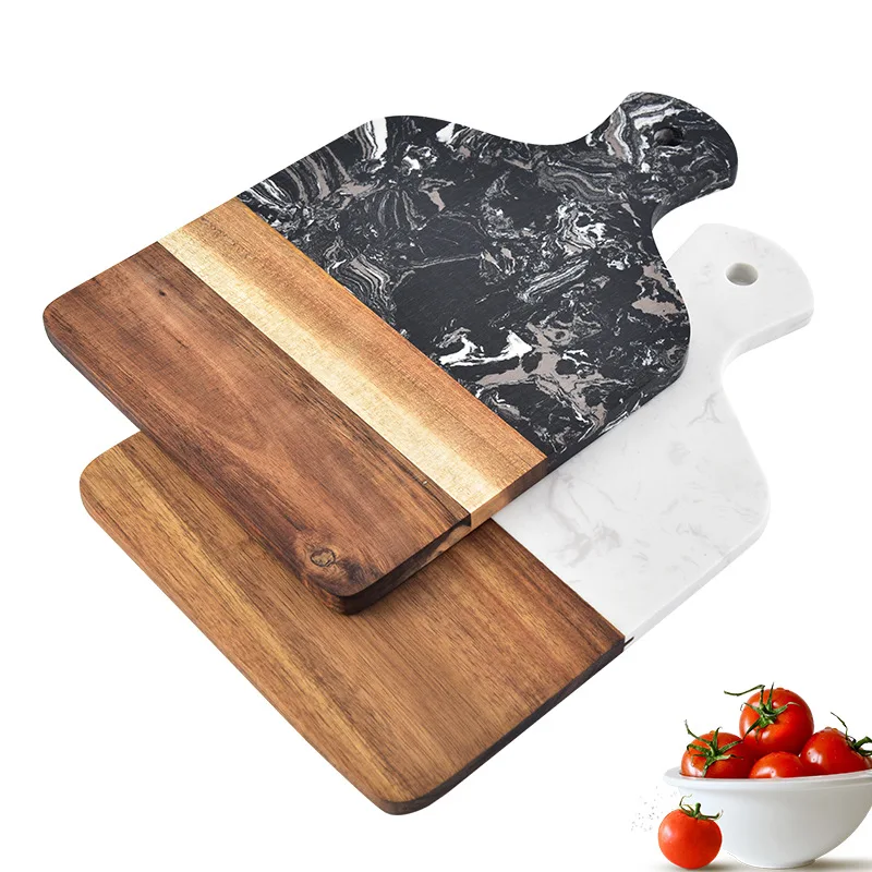 

Amazon Product Natural Acacia Wood Cutting Board Chopping Board With Marble Slab