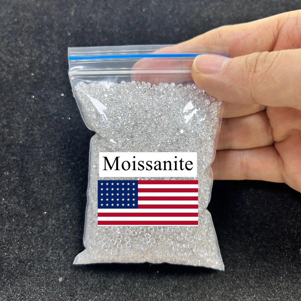 HQ GEMS Manufacturers Wholesale 0.7-3 Flawless Colorless Lab Small Size White D VVS  GRA Loose Stone Melee Diamond Moissanite
