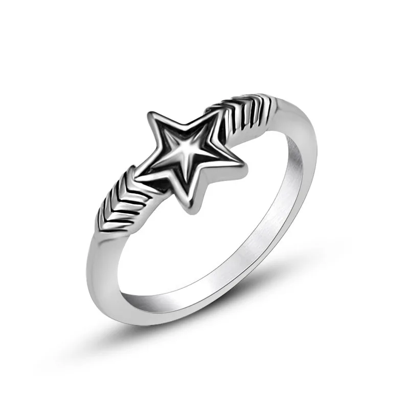 

2021 Sailing Jewelry Personalized Mens Ring Dad Father Gifts Ring Stainless Steel Star Ring