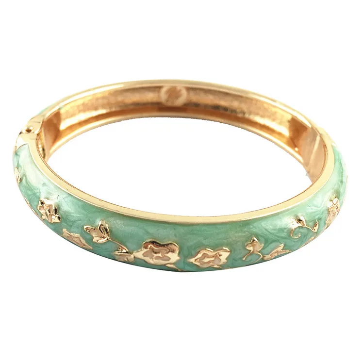 

WIIPU 2020 new jewelry open enamel bracelet fashion ladies flower shape bracelet jewelry