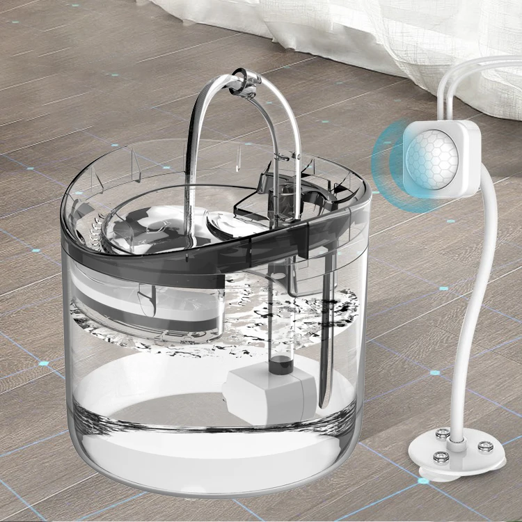 

ZMaker 1.8L Automatic Drink Fountain Pet Fountain Sensors Cat Dog Water Drinking Fountain, Transparent