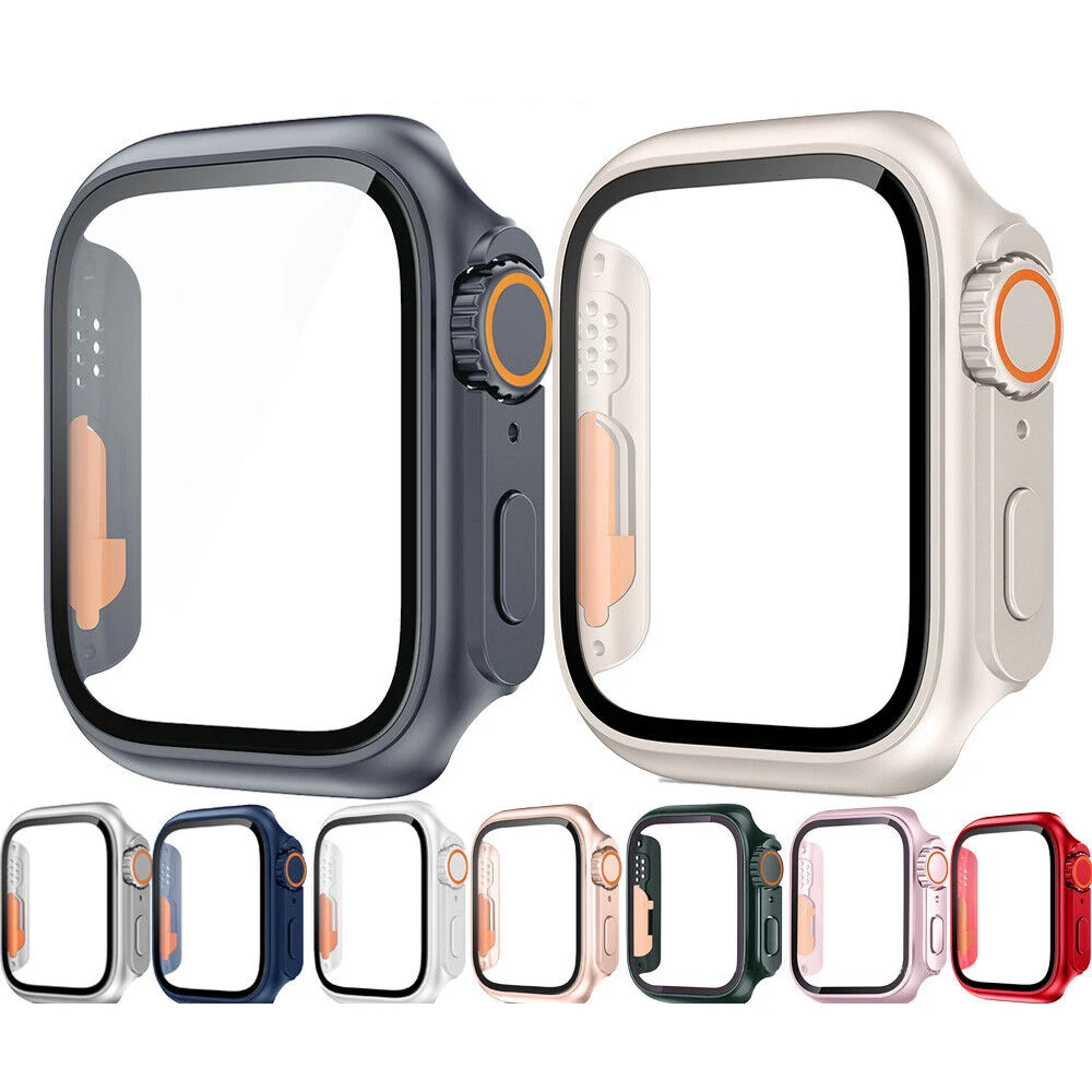 

Appearance Change Upgrade to Ultra 49mm Case + Tempered Glass for Apple Watch Series 8 7 45mm 41mm 4 5 6 SE 40mm 44mm For iwatch