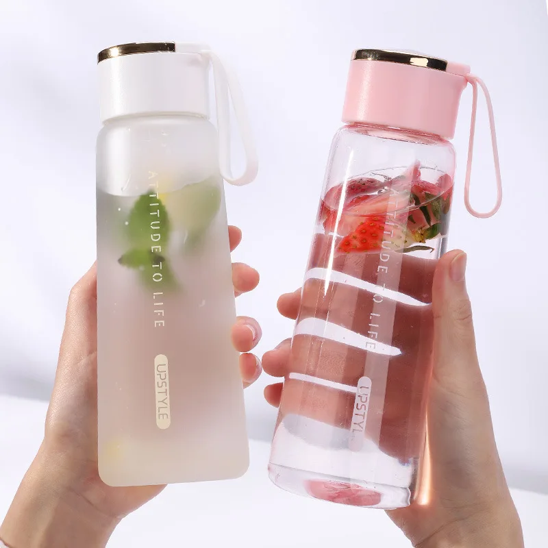 

Feiyou new summer 500ml clear frosted milk juice drinking bottle bpa free portable sport plastic water bottle for travel, Customized color