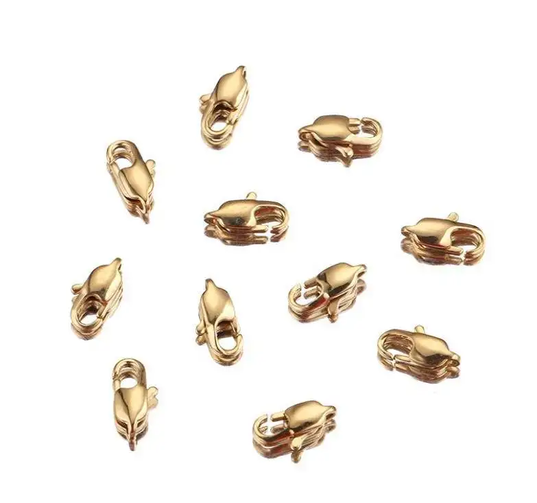 

XuQian Stainless Steel Lobster Claw Clasps for DIY Jewelry Findings Making, Steel color
