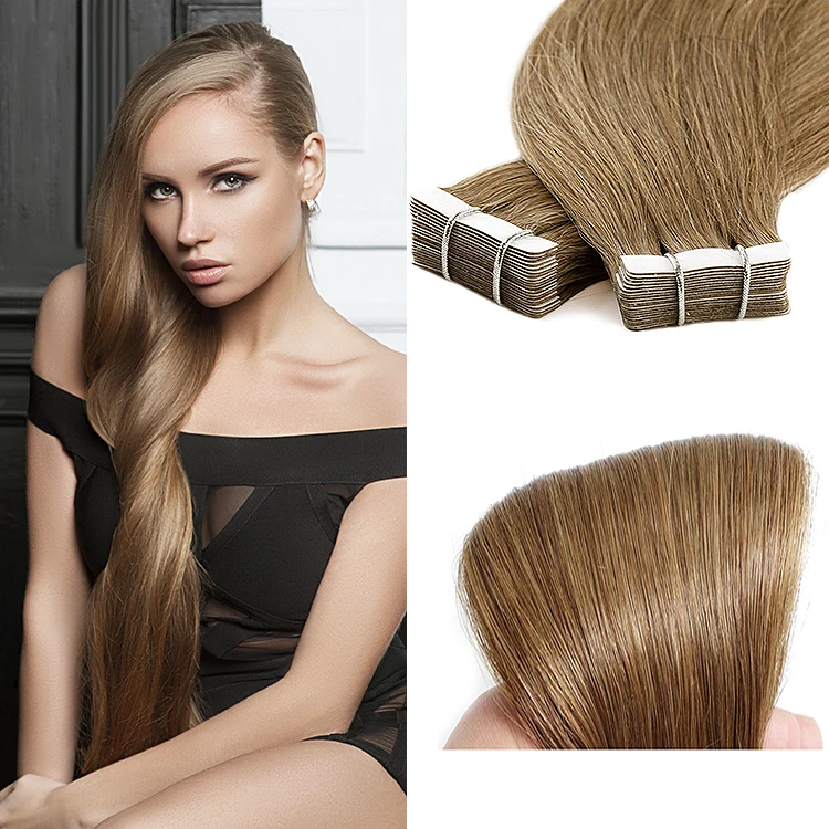 

[HoHo Hair] Factory direct NEW PRODUCT invisible remy blonde PU skin hair tape in extensions, #613;36single colors;highlight colors;ombre colors.