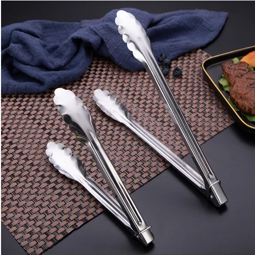 

9" Hot Sale Kitchen Cooking Tools Food Serving Tongs Outdoor BBQ Tongs