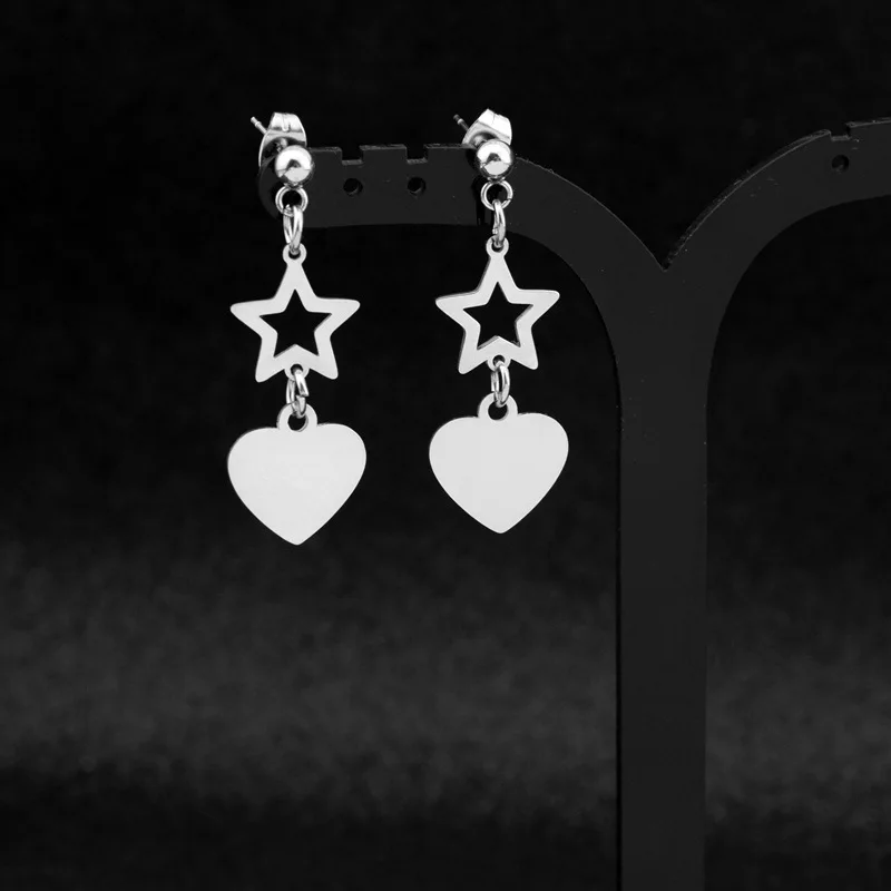 

New Silver Color Earrings Multiple Trendy Round Geometric Drop Statement Earrings Fashion Party Jewelry Gift For Women