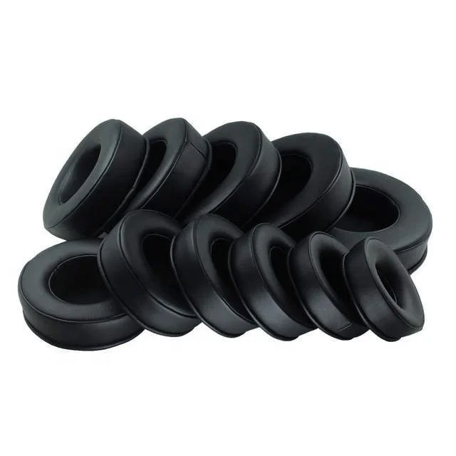 

Round Ear Pad Earpad 100mm Headphone Pads for Professional Overhead Foldable Headphones (100mm), Black