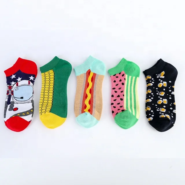 

New Design Summer Fashion Combed Cotton Short Socks Business Jacquard Men Ankle Socks, Picture