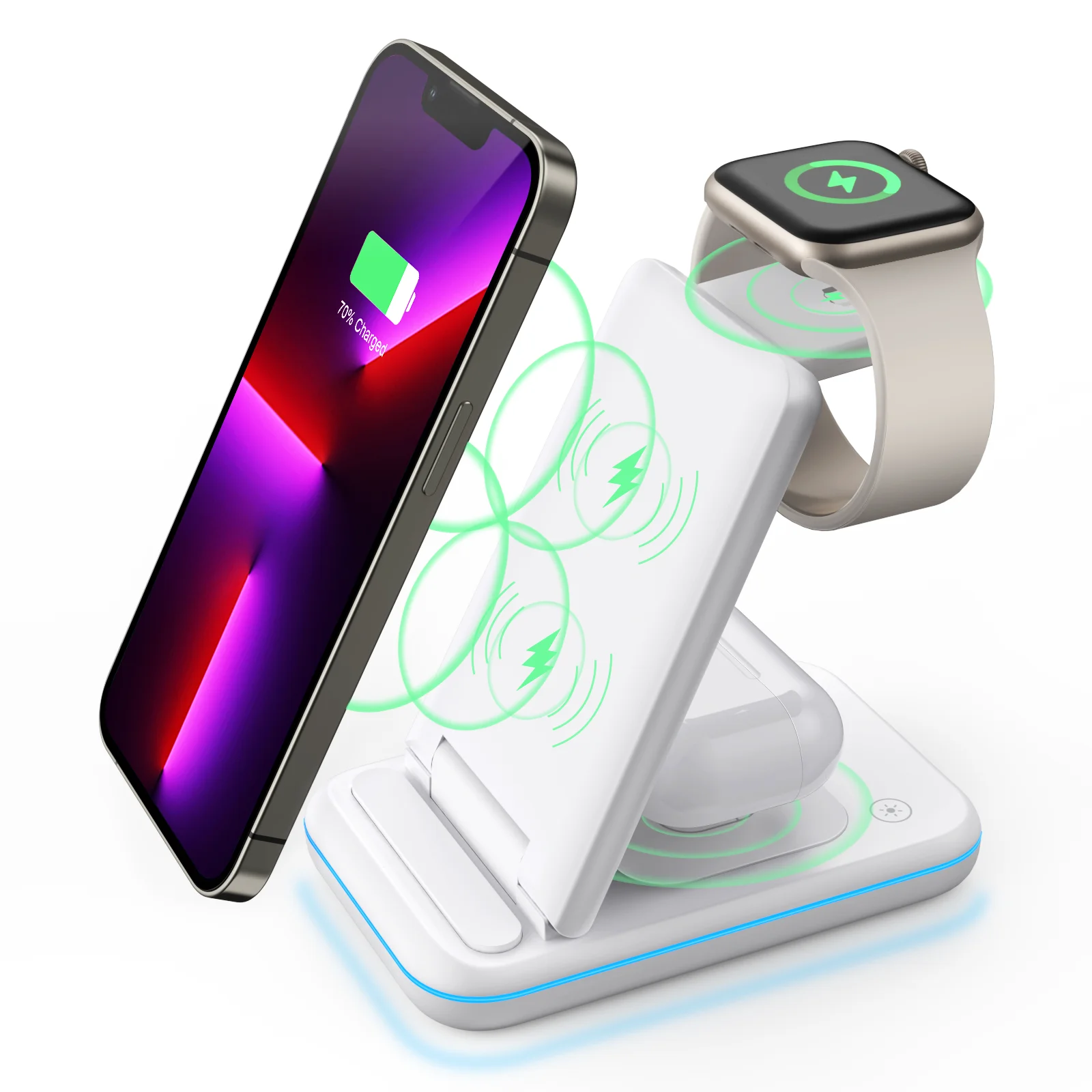 

top trending products 2021 3in1 wireless charger charging dock