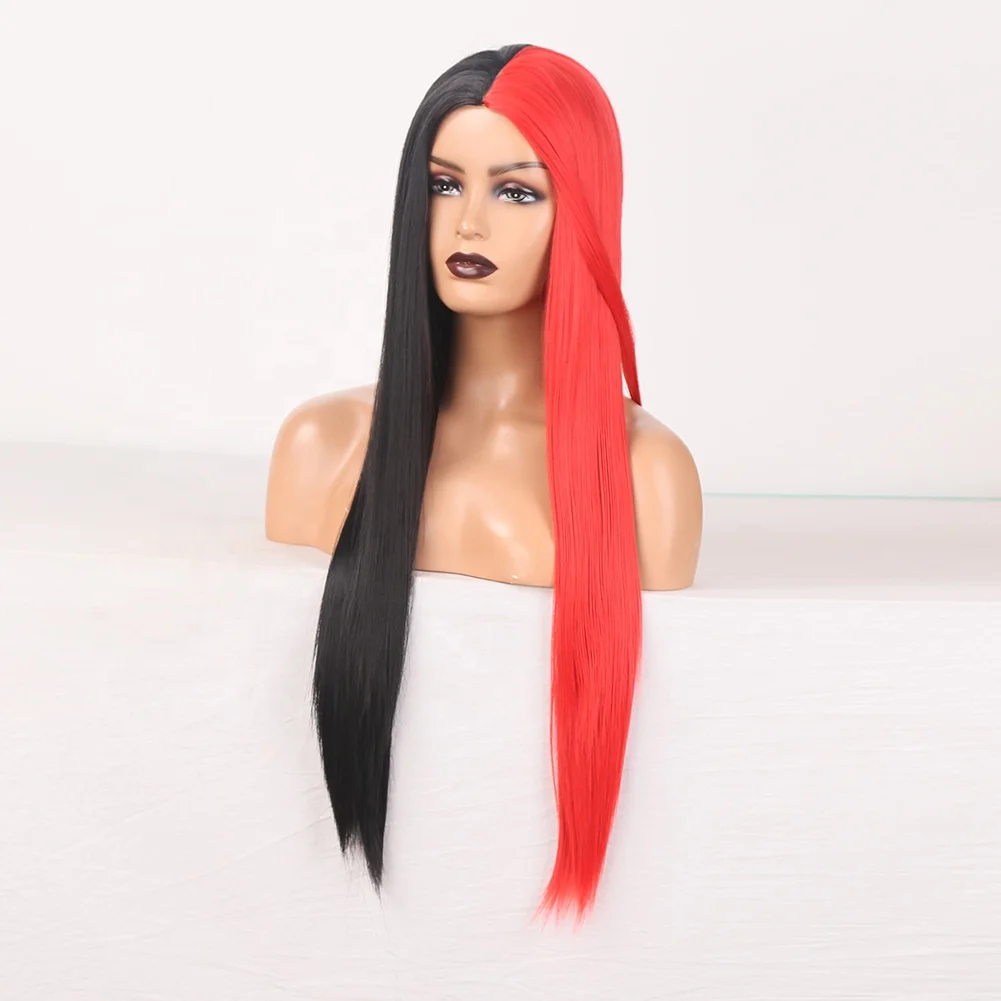 

Long Straight Centered Wig Women's Personality Fashion Wig, Picture