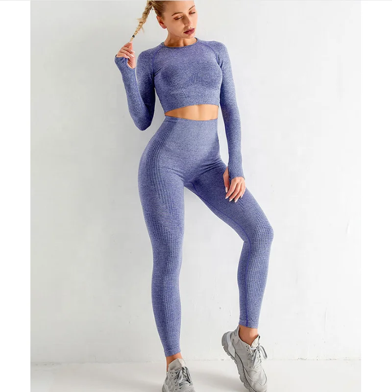 

3-piece Fitness yoga wear sportwear 2021 women's runing suit seamless yoga suit made by china factory, Refer to pictures