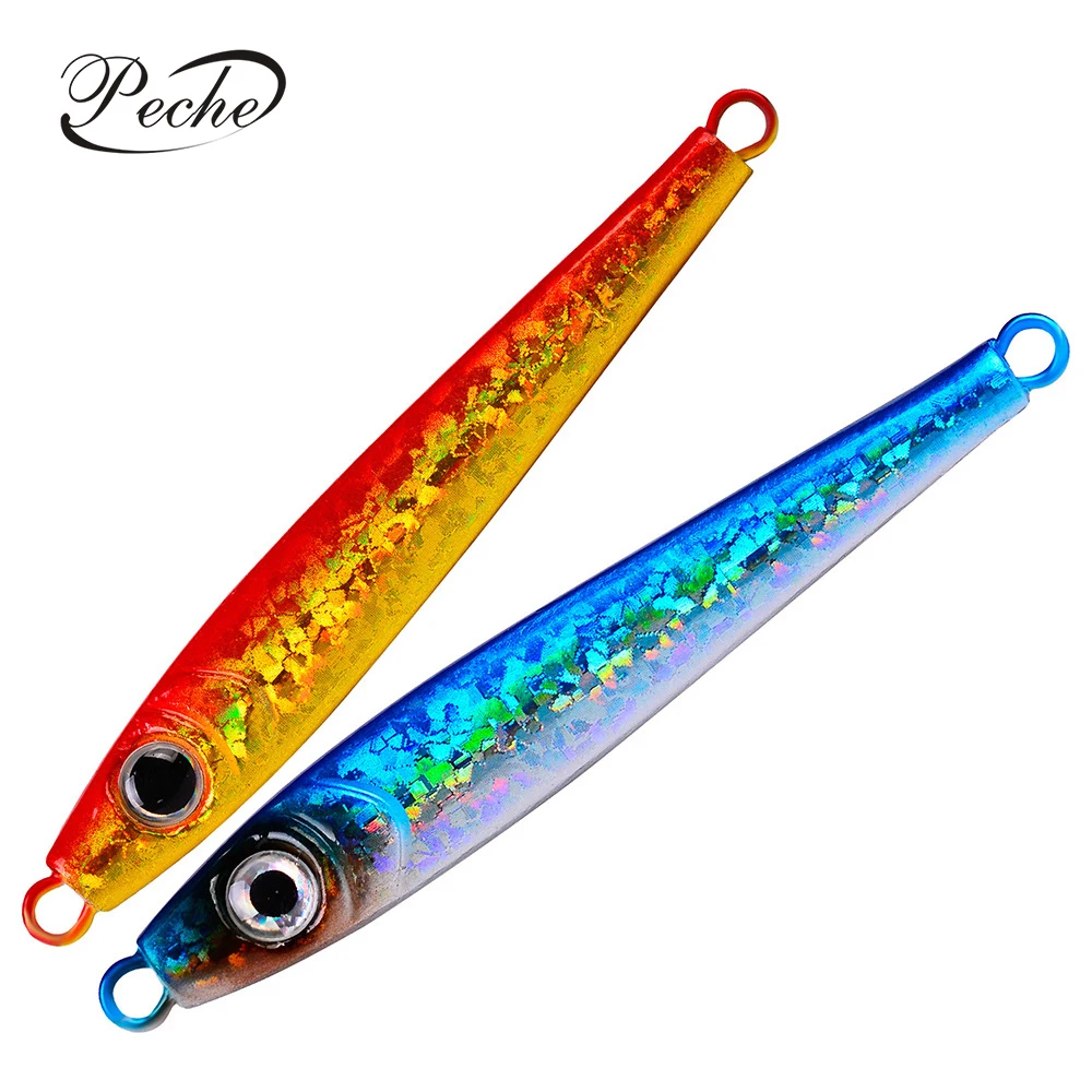 

Peche Fishing Lure Casting Bait 36g 8cm Luminous Metal Slow Pitch Jigs Accesorios De Pesca Spinnerbait Saltwater Jigging Lures, 4 colors