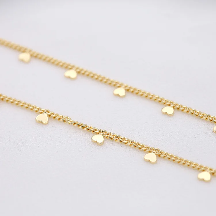 Latest Factory Wholesale Jewelry 1.6mm 14k Gold Plated Brass Chain For